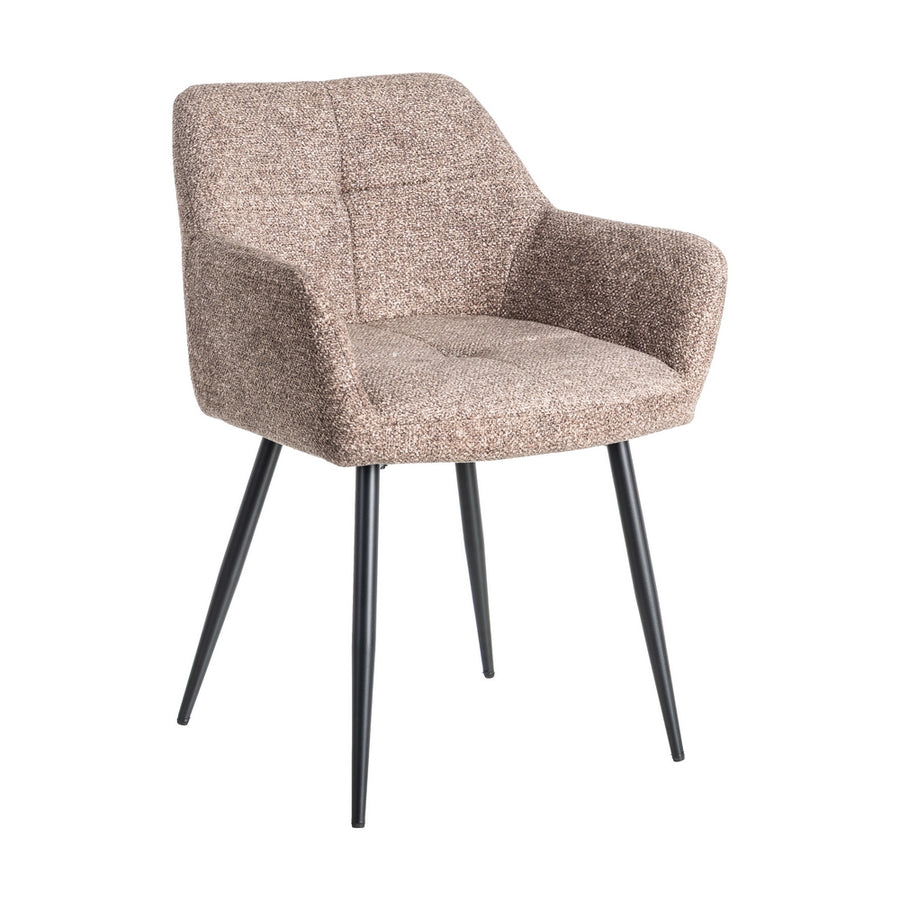 SILLA JASPEADO TAUPE TEJIDO-METAL 59 X 54 X 81 CM