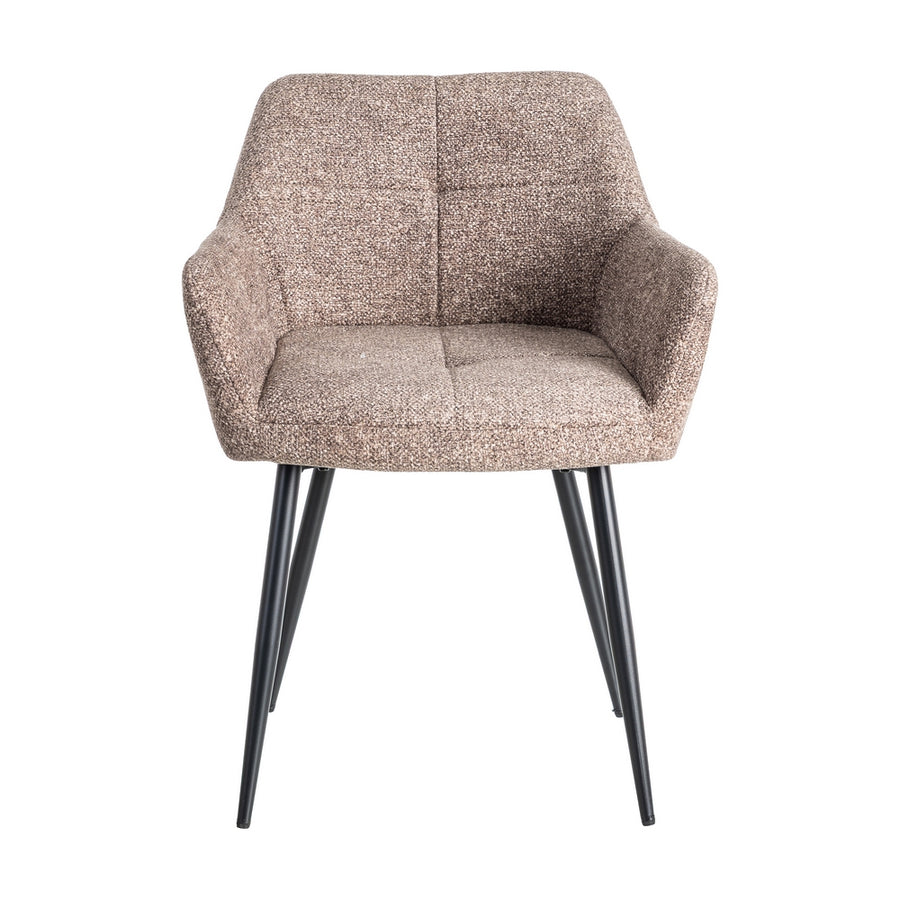 SILLA JASPEADO TAUPE TEJIDO-METAL 59 X 54 X 81 CM