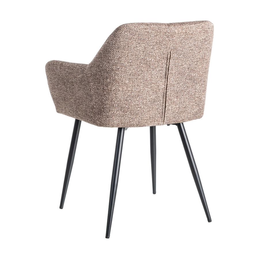 SILLA JASPEADO TAUPE TEJIDO-METAL 59 X 54 X 81 CM