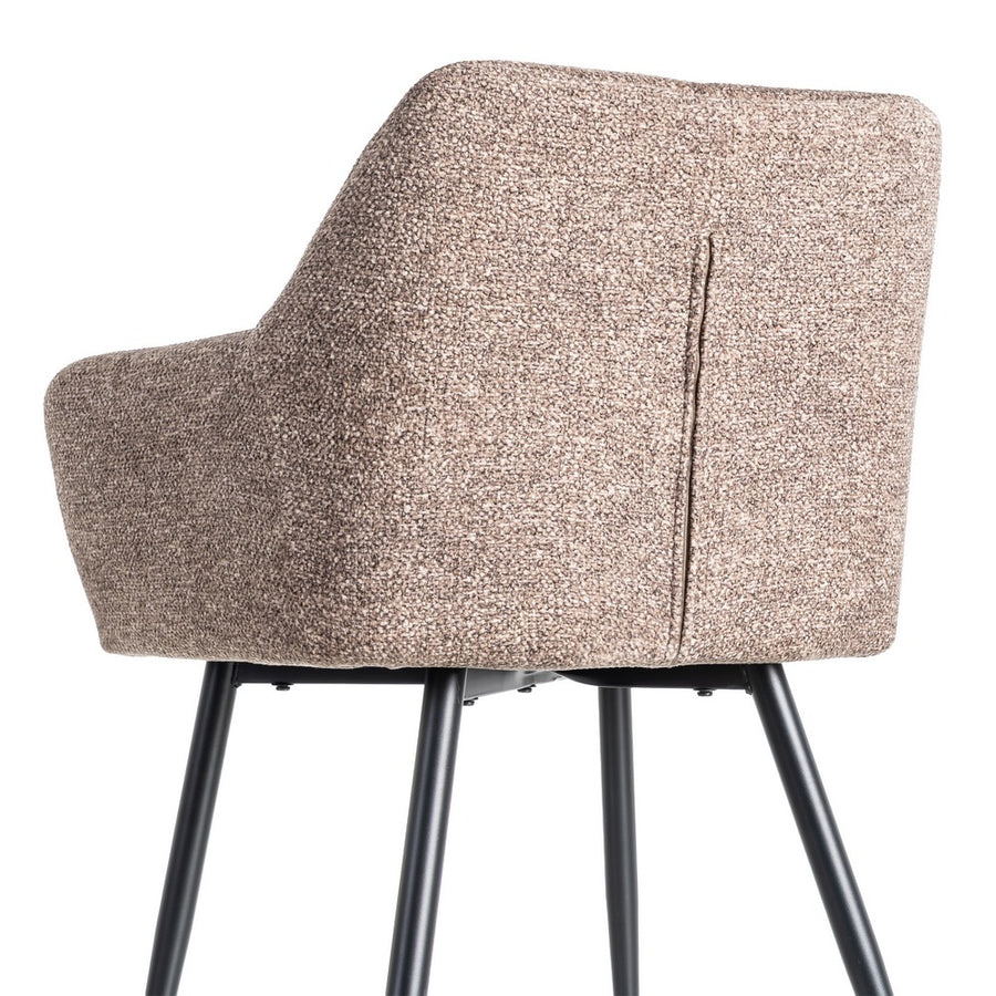 SILLA JASPEADO TAUPE TEJIDO-METAL 59 X 54 X 81 CM