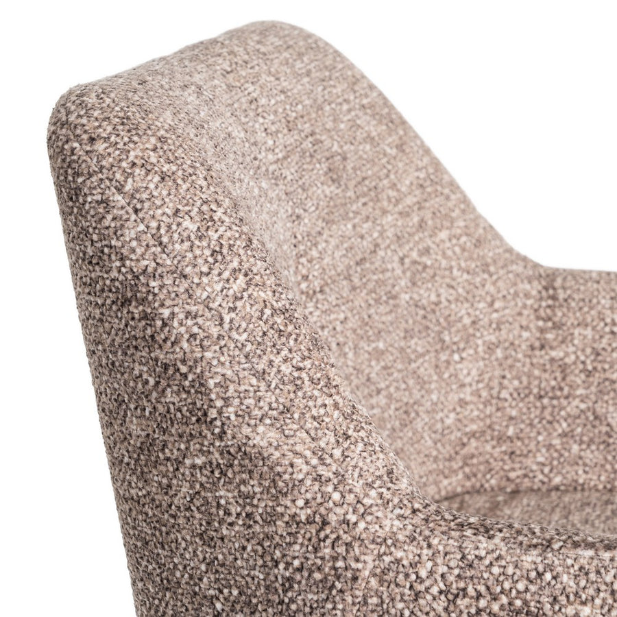 SILLA JASPEADO TAUPE TEJIDO-METAL 59 X 54 X 81 CM