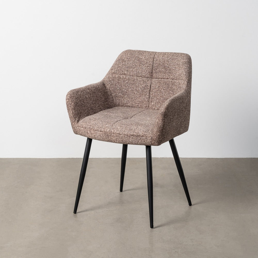 SILLA JASPEADO TAUPE TEJIDO-METAL 59 X 54 X 81 CM