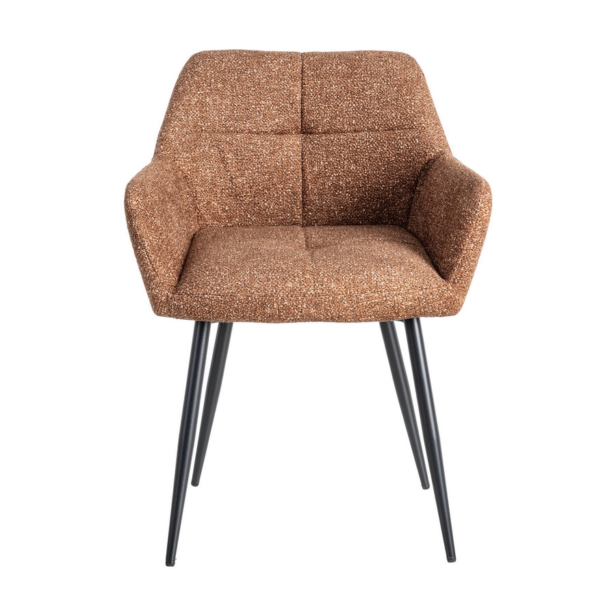 SILLA JASPEADO OCRE TEJIDO-METAL 59 X 54 X 81 CM
