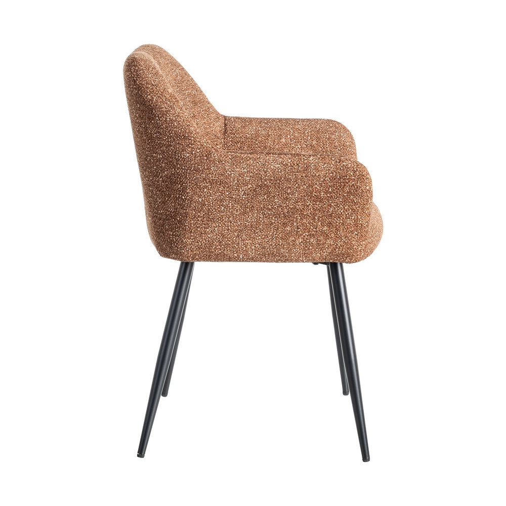SILLA JASPEADO OCRE TEJIDO-METAL 59 X 54 X 81 CM