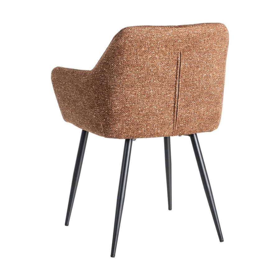 SILLA JASPEADO OCRE TEJIDO-METAL 59 X 54 X 81 CM