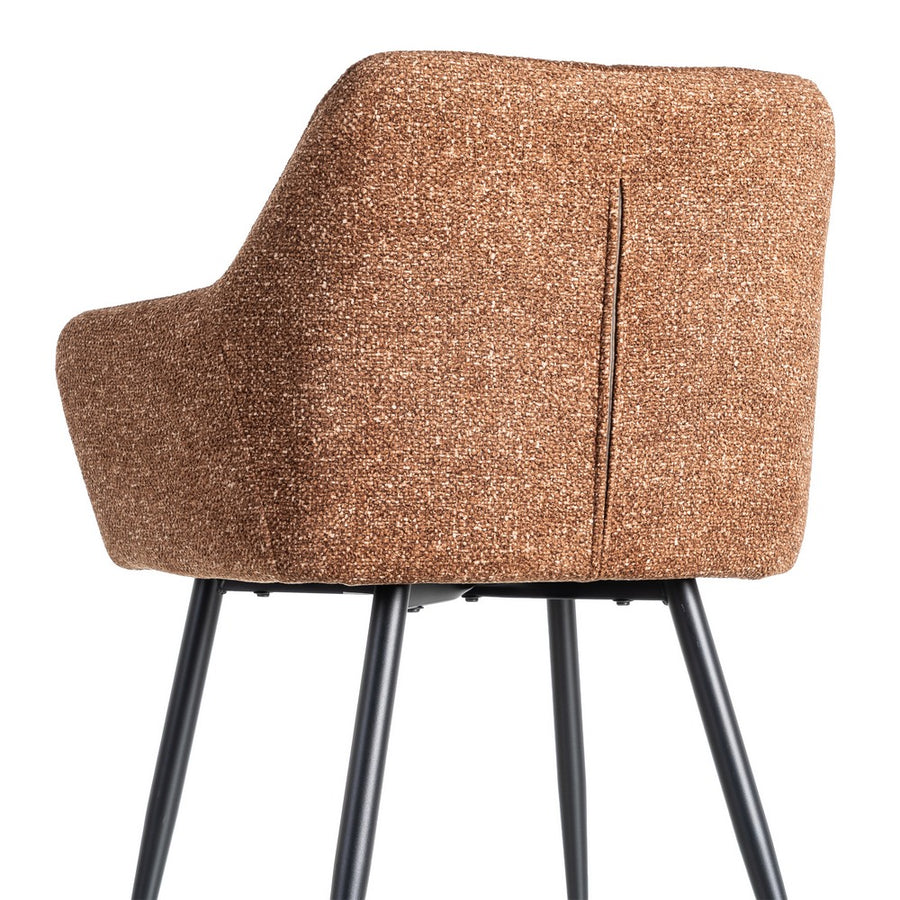 SILLA JASPEADO OCRE TEJIDO-METAL 59 X 54 X 81 CM