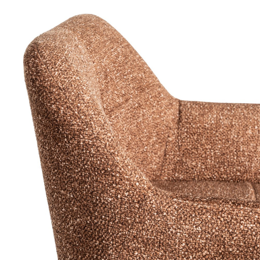 SILLA JASPEADO OCRE TEJIDO-METAL 59 X 54 X 81 CM