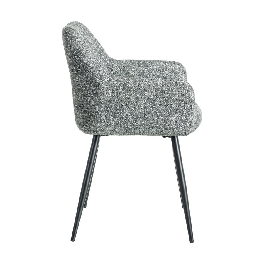 SILLA JASPEADO VERDE TEJIDO-METAL 59 X 54 X 81 CM