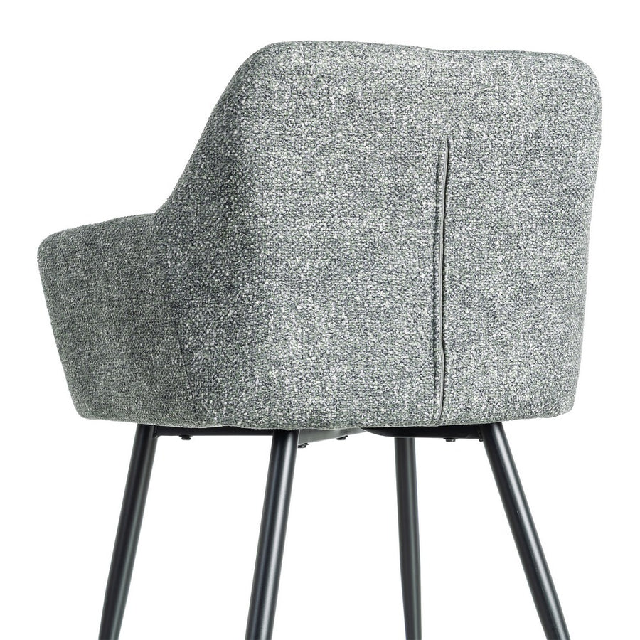 SILLA JASPEADO VERDE TEJIDO-METAL 59 X 54 X 81 CM