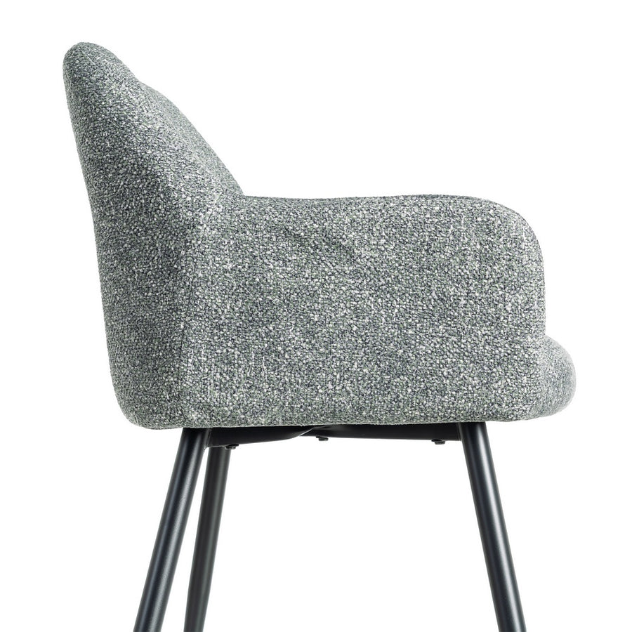 SILLA JASPEADO VERDE TEJIDO-METAL 59 X 54 X 81 CM