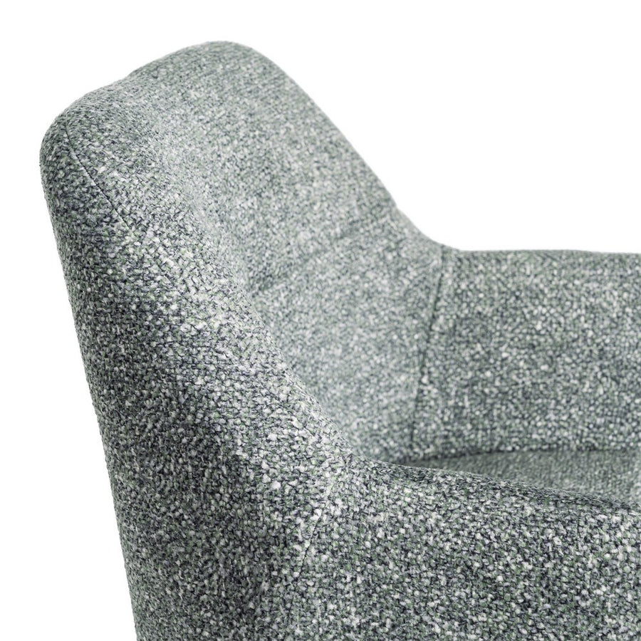 SILLA JASPEADO VERDE TEJIDO-METAL 59 X 54 X 81 CM