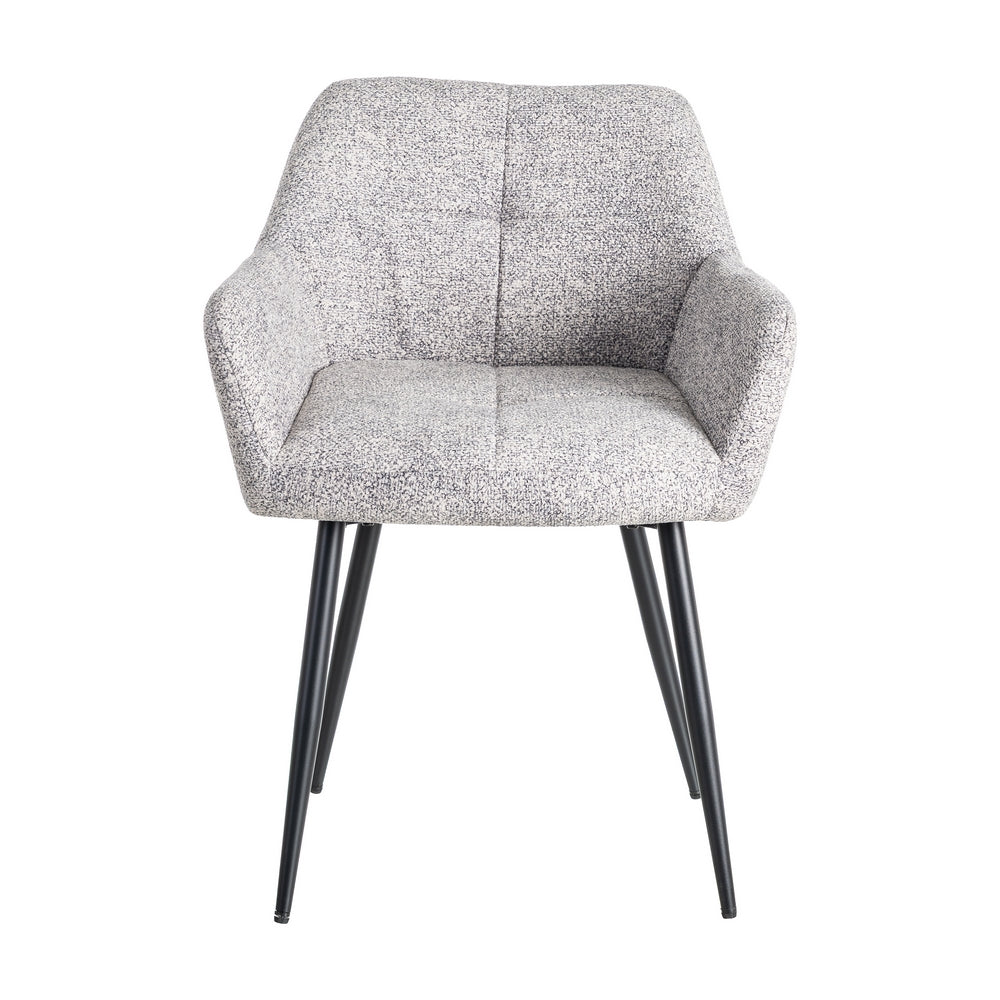 SILLA JASPEADO GRIS-BLANCO TEJIDO-METAL 59 X 54 X 81 CM