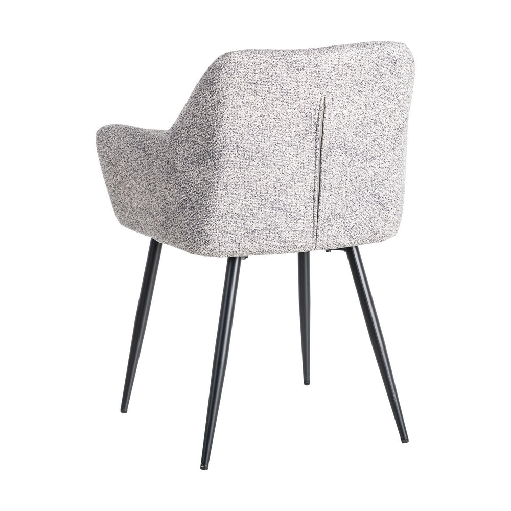 SILLA JASPEADO GRIS-BLANCO TEJIDO-METAL 59 X 54 X 81 CM