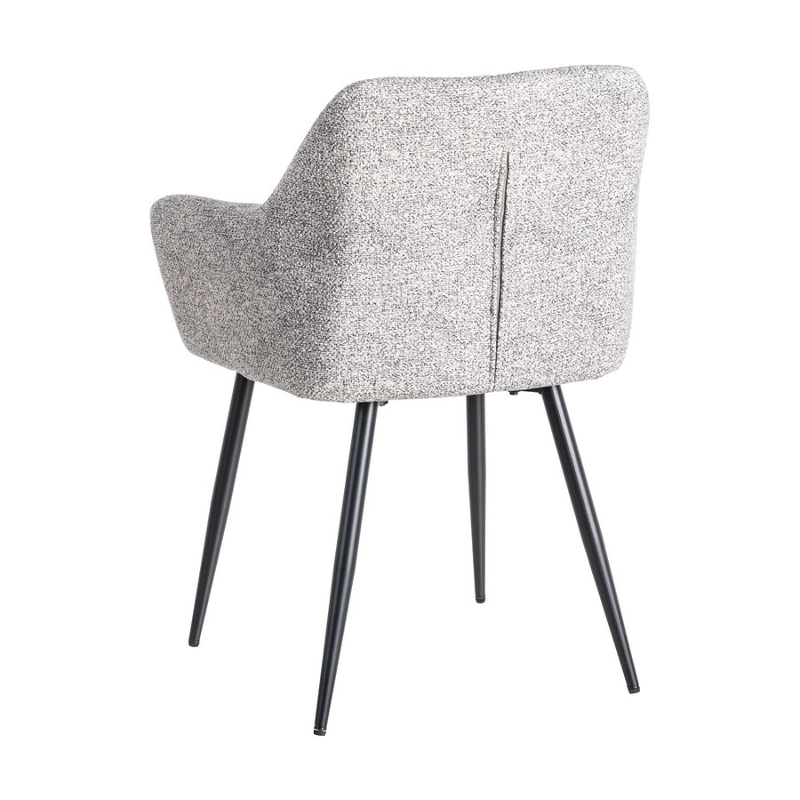 SILLA JASPEADO GRIS-BLANCO TEJIDO-METAL 59 X 54 X 81 CM