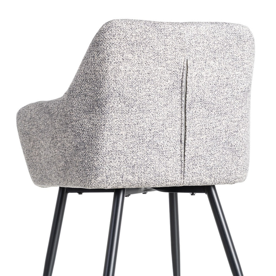 SILLA JASPEADO GRIS-BLANCO TEJIDO-METAL 59 X 54 X 81 CM