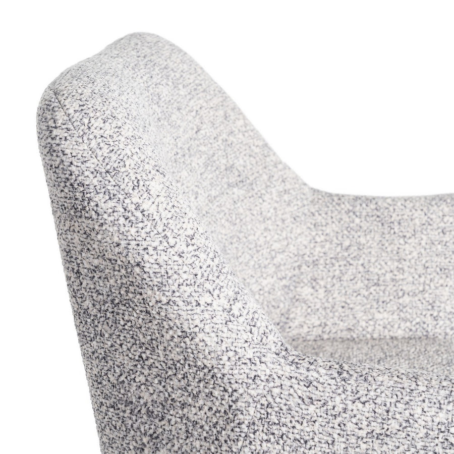 SILLA JASPEADO GRIS-BLANCO TEJIDO-METAL 59 X 54 X 81 CM