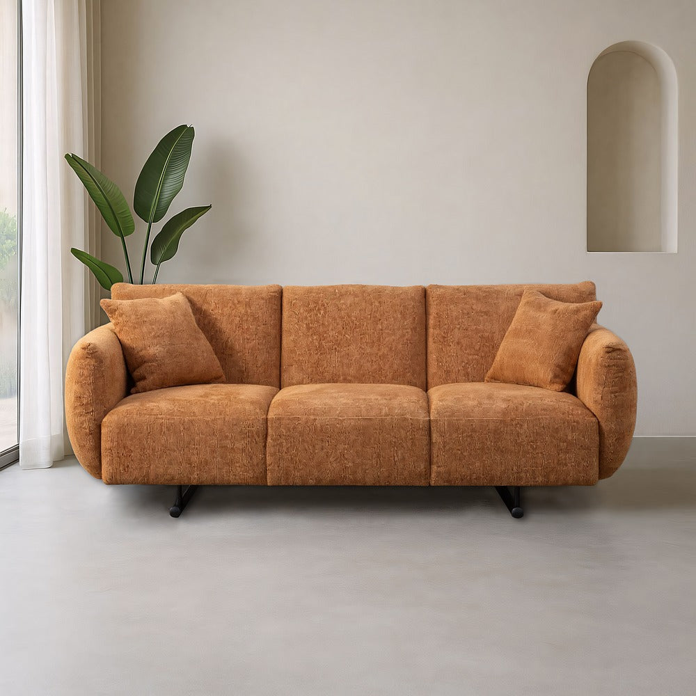 SOF� OCRE TEJIDO SAL�N 230 X 100 X 79 CM
