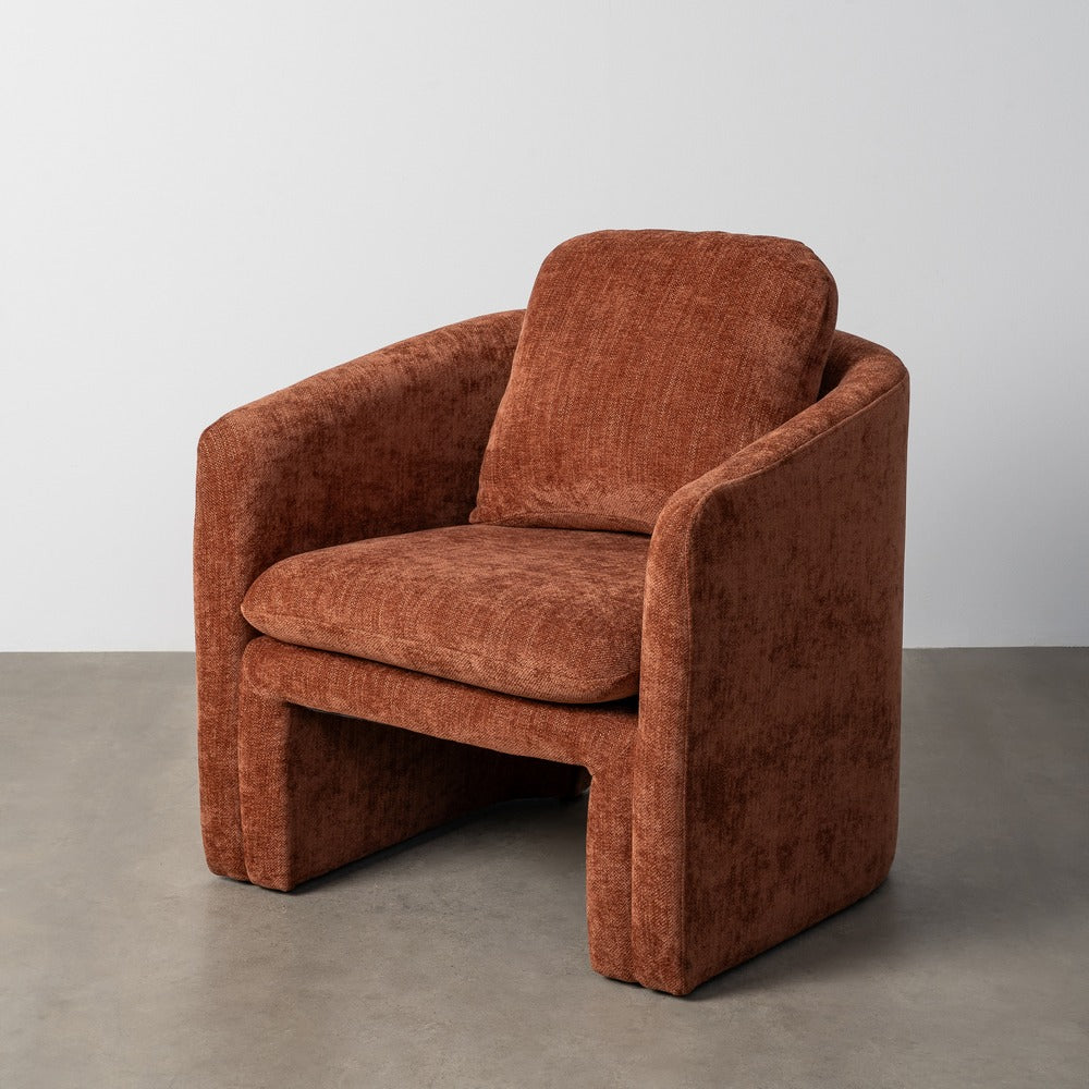 SILLÓN TEJA TEJIDO-MADERA 76 X 68 X 81 CM
