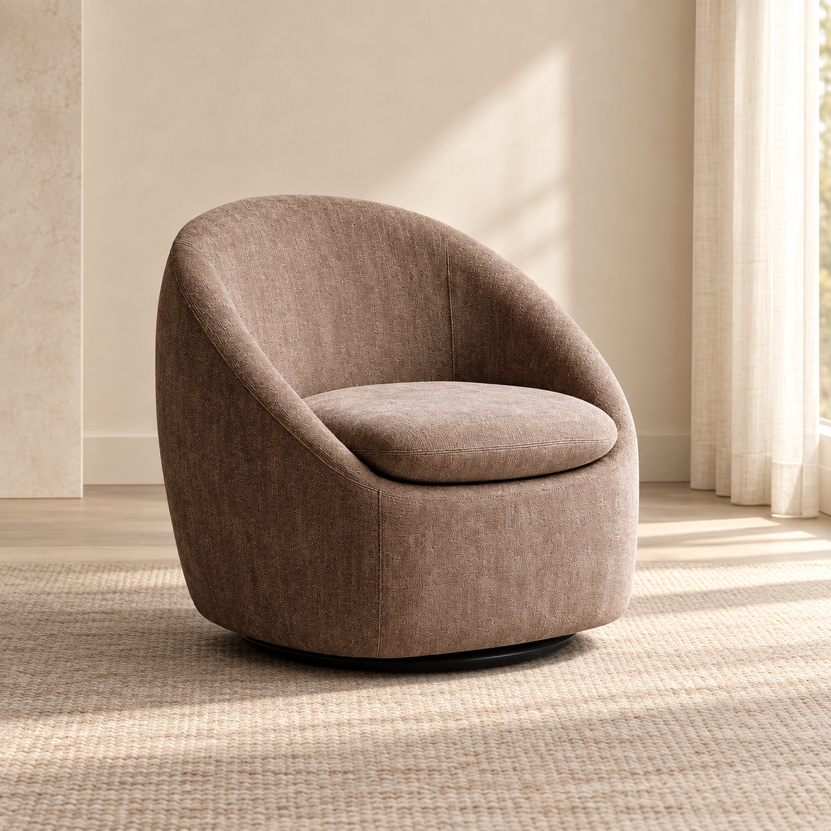 SILLÓN GIRATORIO TAUPE — AMBIENTE