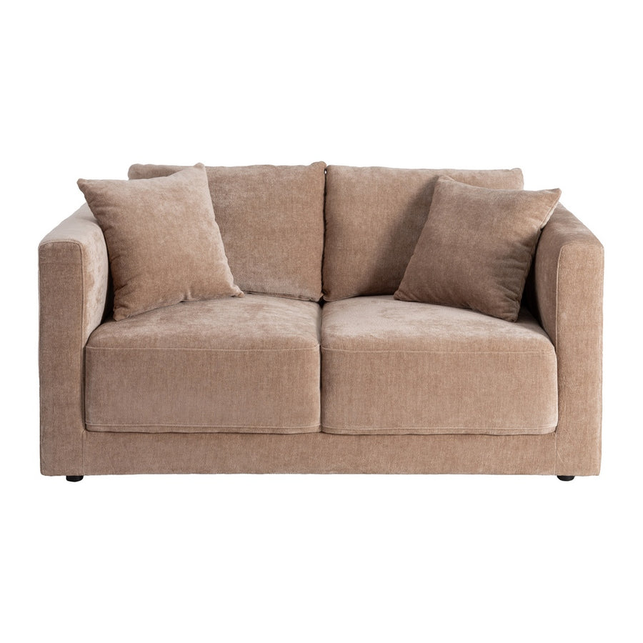 SOFÁ 2 PLAZAS TAUPE TEJIDO-MADERA 165 X 96 X 86 CM