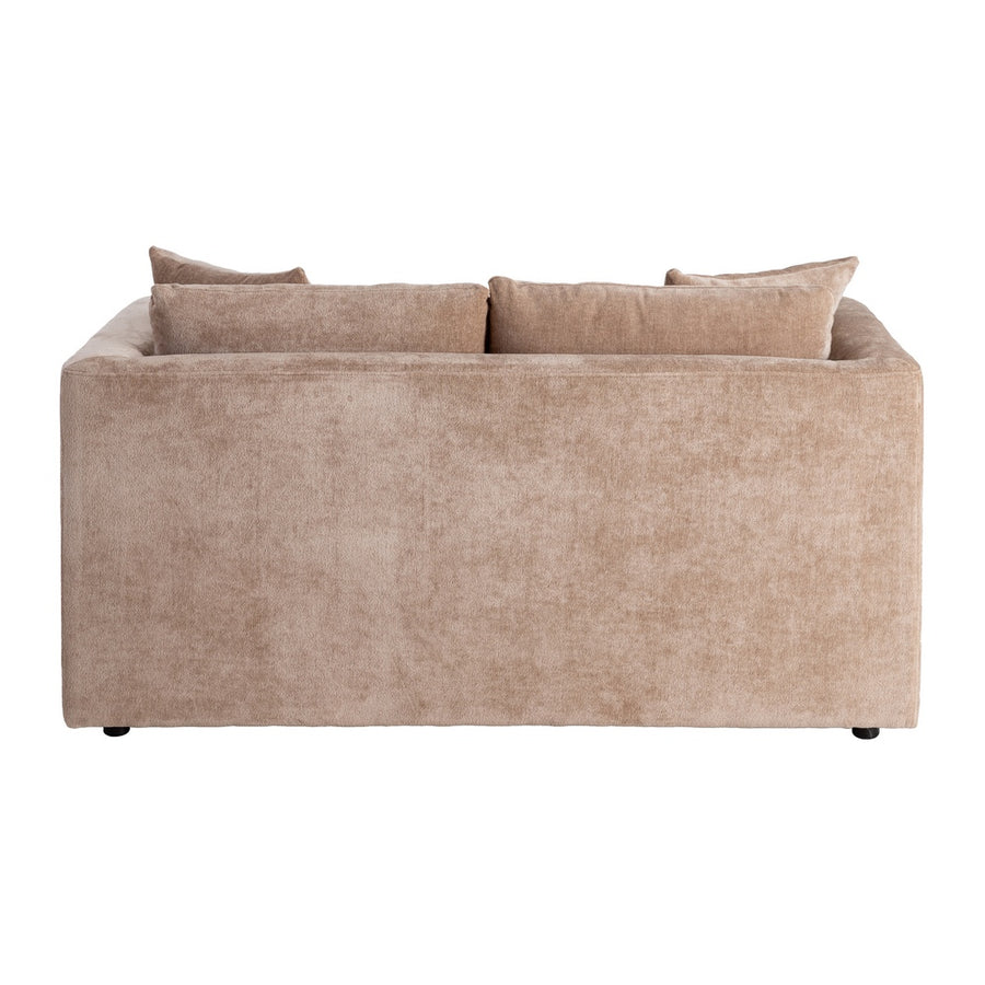 SOFÁ 2 PLAZAS TAUPE TEJIDO-MADERA 165 X 96 X 86 CM