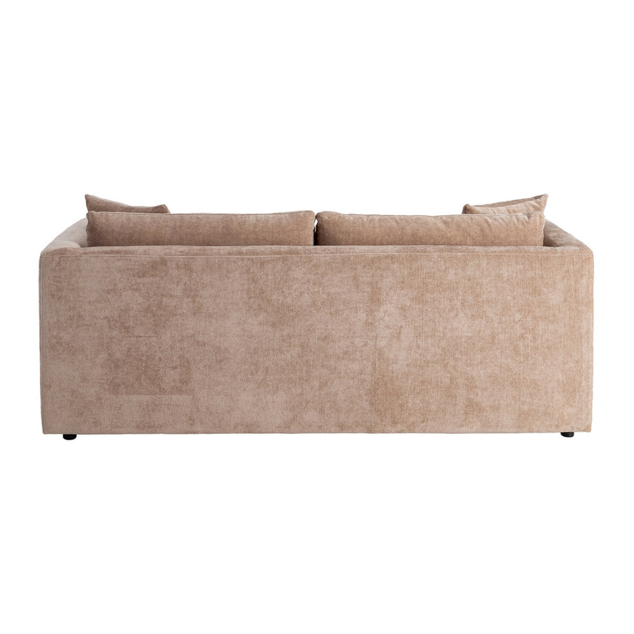 SOFÁ 3 PLAZAS TAUPE TEJIDO-MADERA 210 X 96 X 86 CM