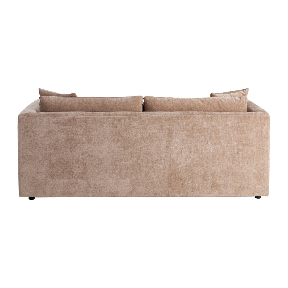 SOFÁ 3 PLAZAS TAUPE TEJIDO-MADERA 210 X 96 X 86 CM