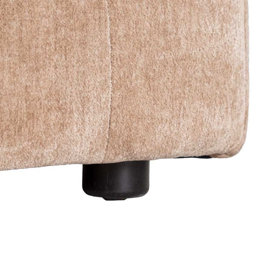 SOFÁ 3 PLAZAS TAUPE TEJIDO-MADERA 210 X 96 X 86 CM