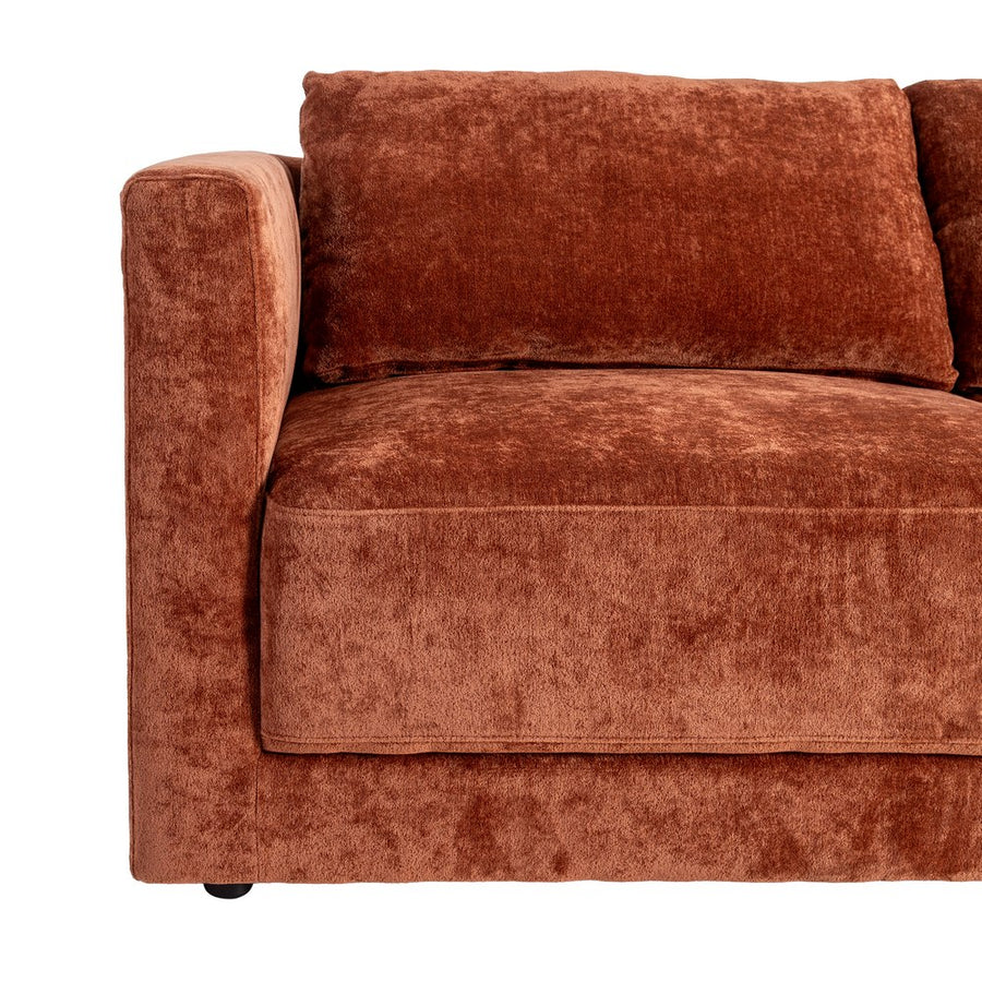 SOFÁ 3 PLAZAS TEJA TEJIDO-MADERA 210 X 96 X 86 CM