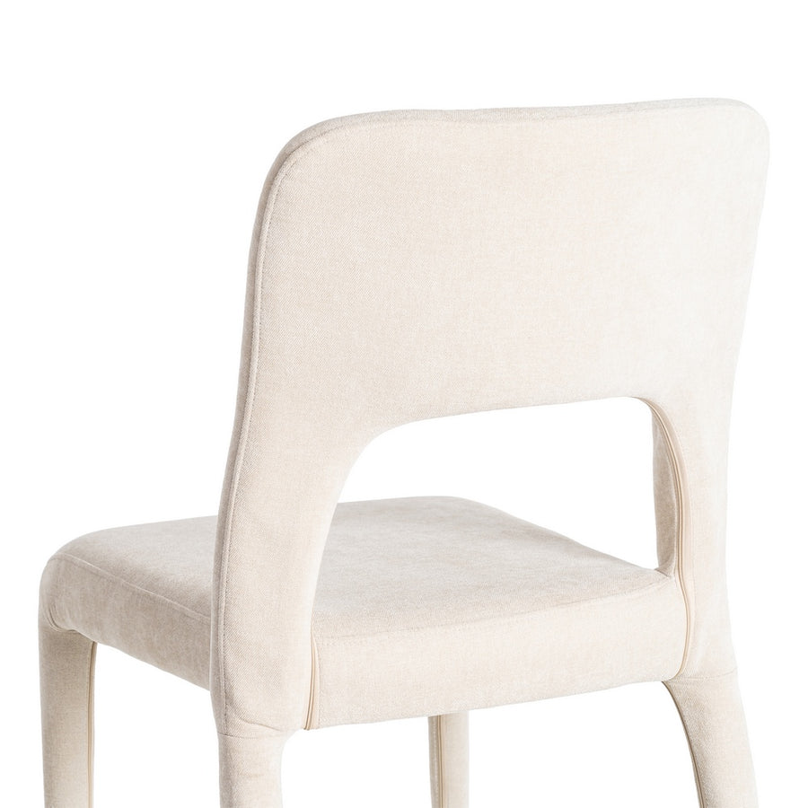 SILLA APILABLE CREMA TEJIDO SALÓN 47 X 61 X 84 CM