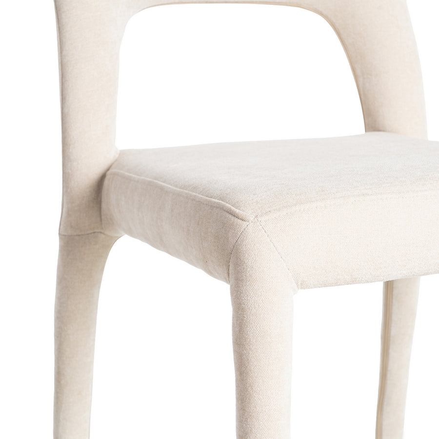 SILLA APILABLE CREMA TEJIDO SALÓN 47 X 61 X 84 CM