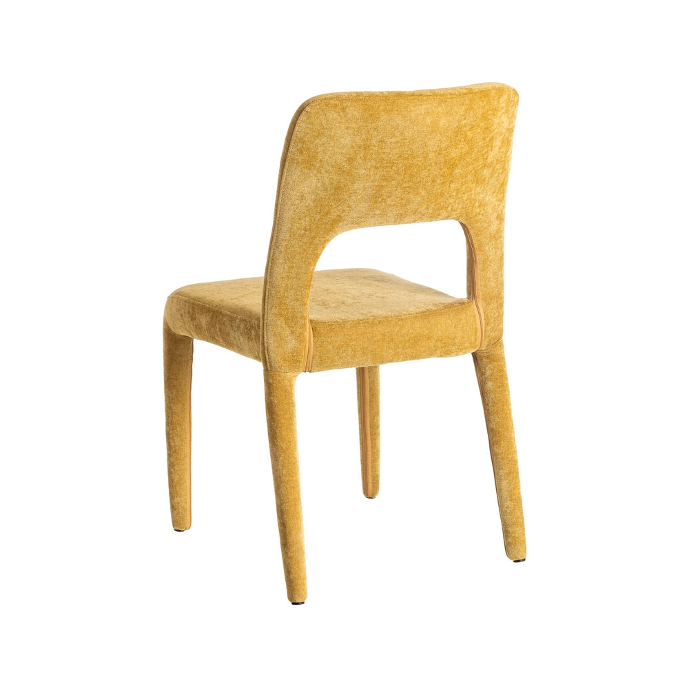 SILLA APILABLE MOSTAZA TEJIDO SALÓN 47 X 61 X 84 CM