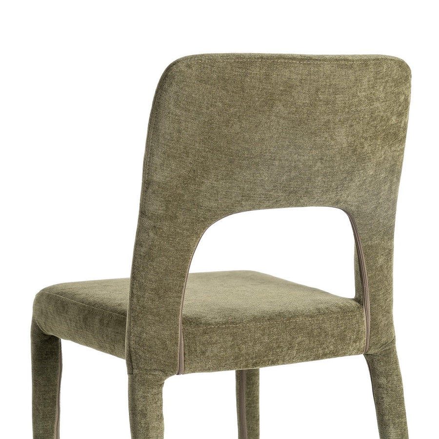 SILLA APILABLE VERDE TEJIDO SALÓN 47 X 61 X 84 CM