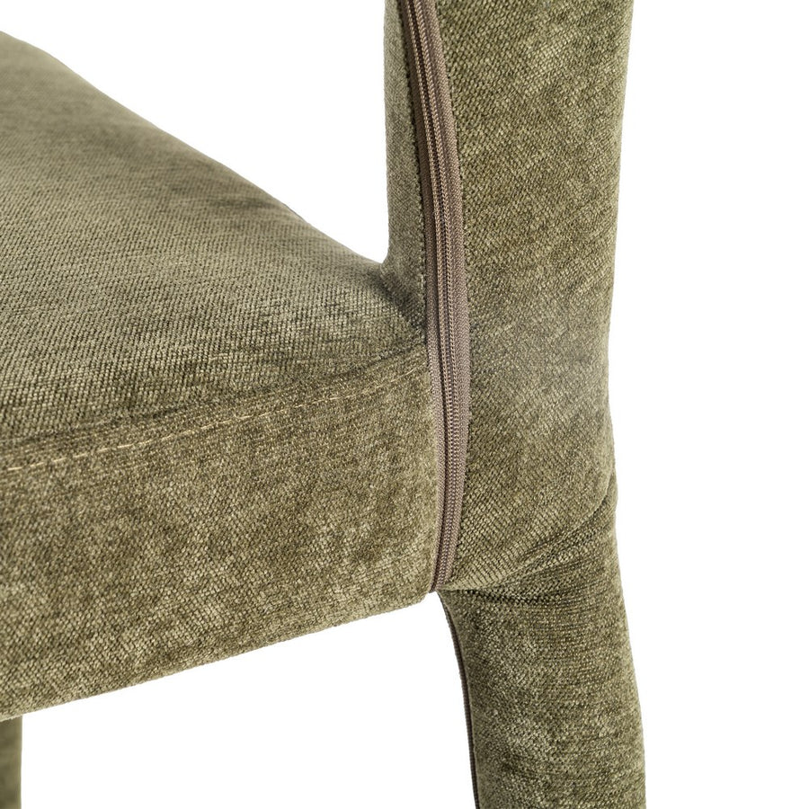 SILLA APILABLE VERDE TEJIDO SALÓN 47 X 61 X 84 CM