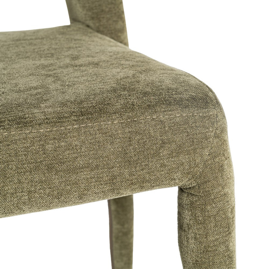 SILLA APILABLE VERDE TEJIDO SALÓN 47 X 61 X 84 CM