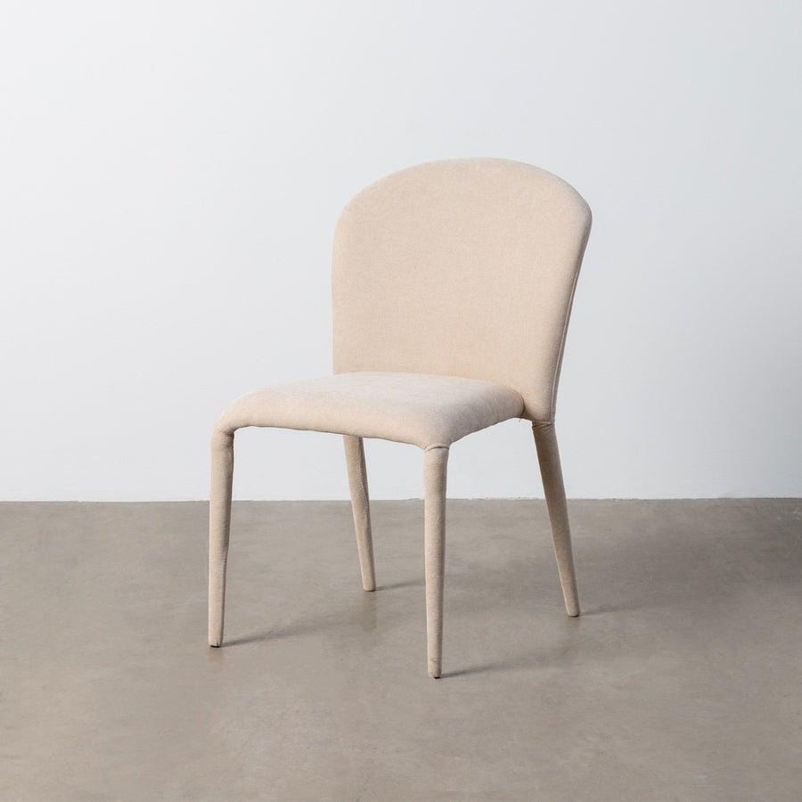 SILLA APILABLE CREMA TEJIDO SALÓN 50 X 61 X 82 CM