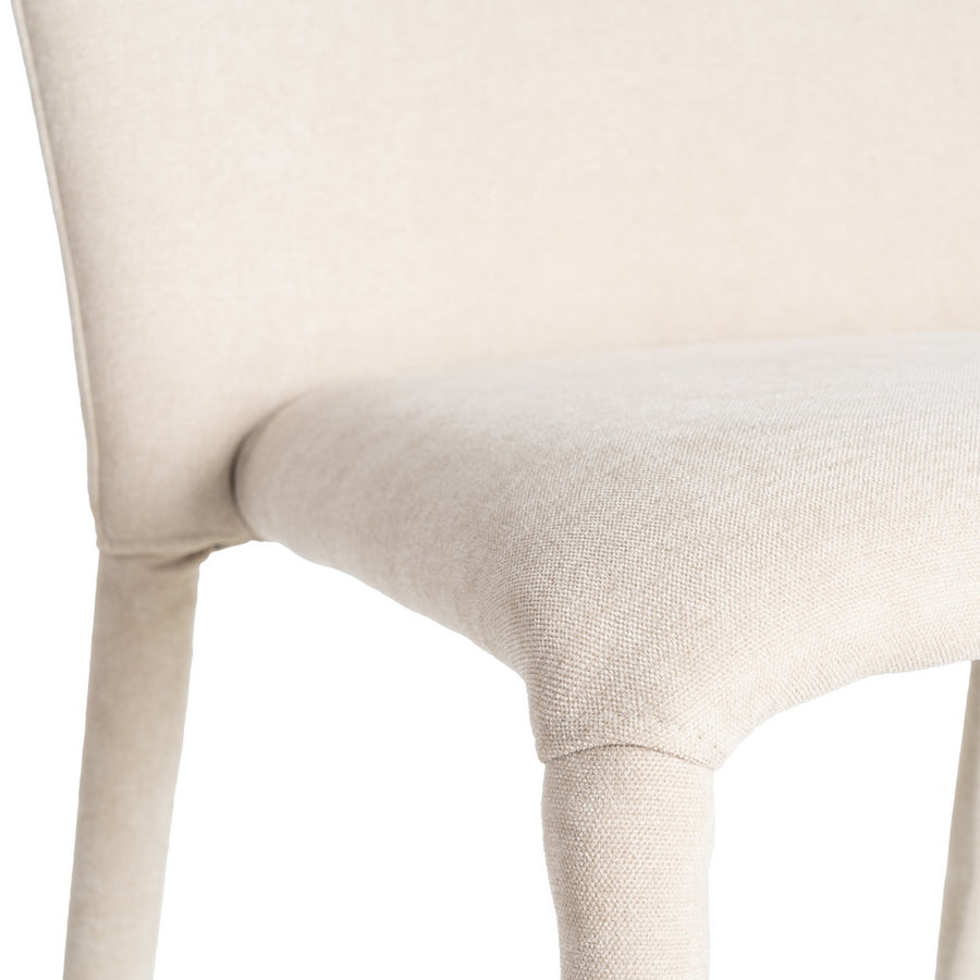 SILLA APILABLE CREMA TEJIDO SALÓN 50 X 61 X 82 CM