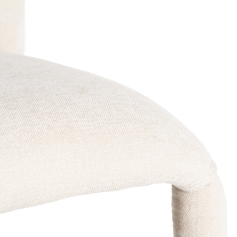 SILLA APILABLE CREMA TEJIDO SALÓN 50 X 61 X 82 CM