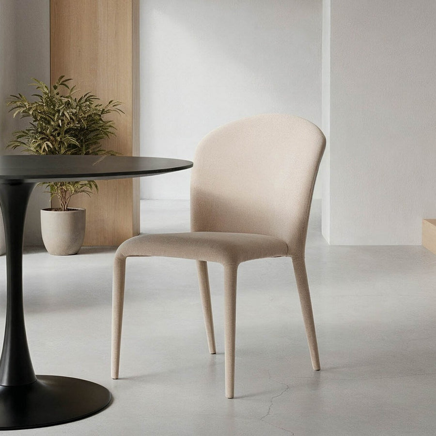 SILLA APILABLE CREMA TEJIDO SALÓN 50 X 61 X 82 CM