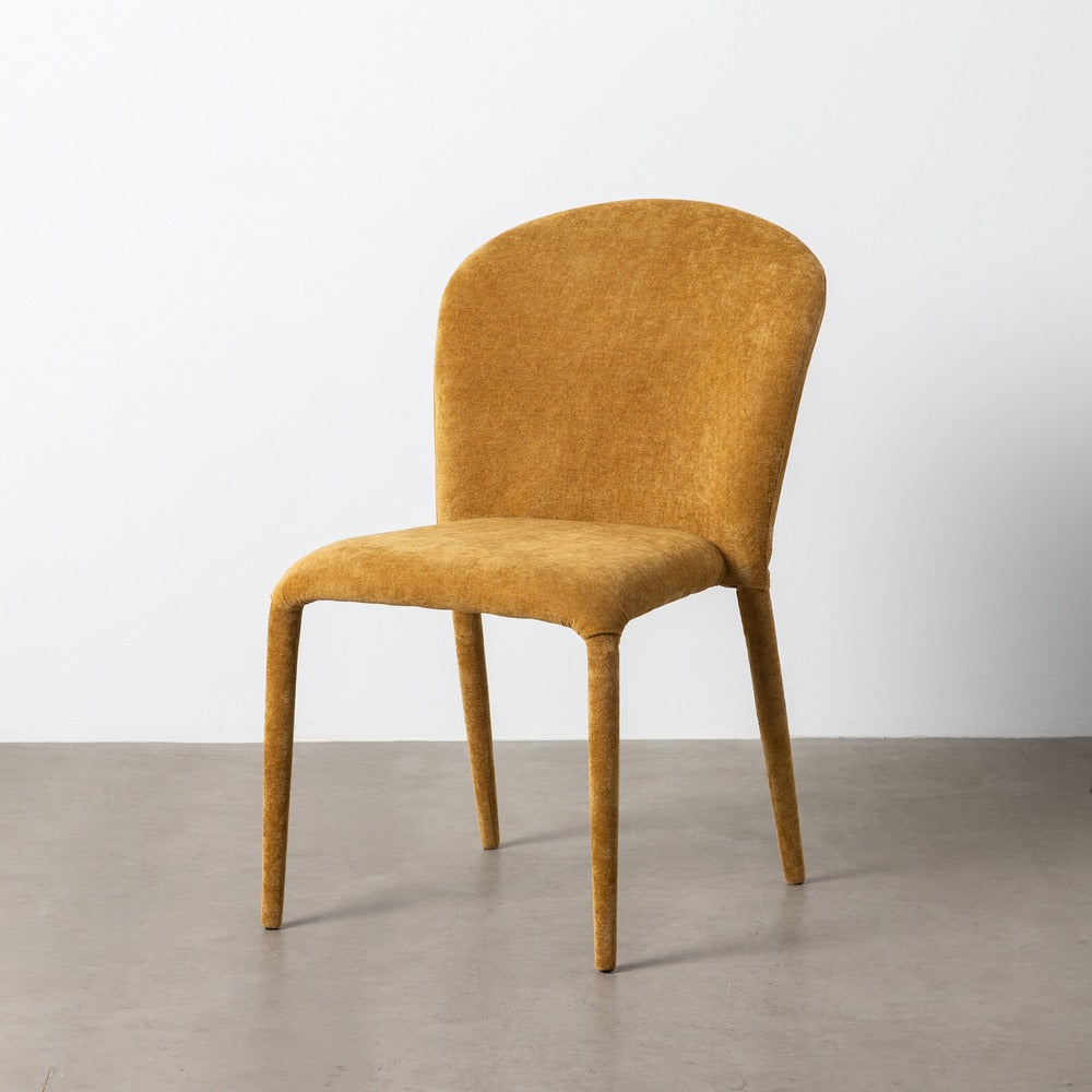 SILLA APILABLE MOSTAZA TEJIDO SALÓN 50 X 61 X 82 CM