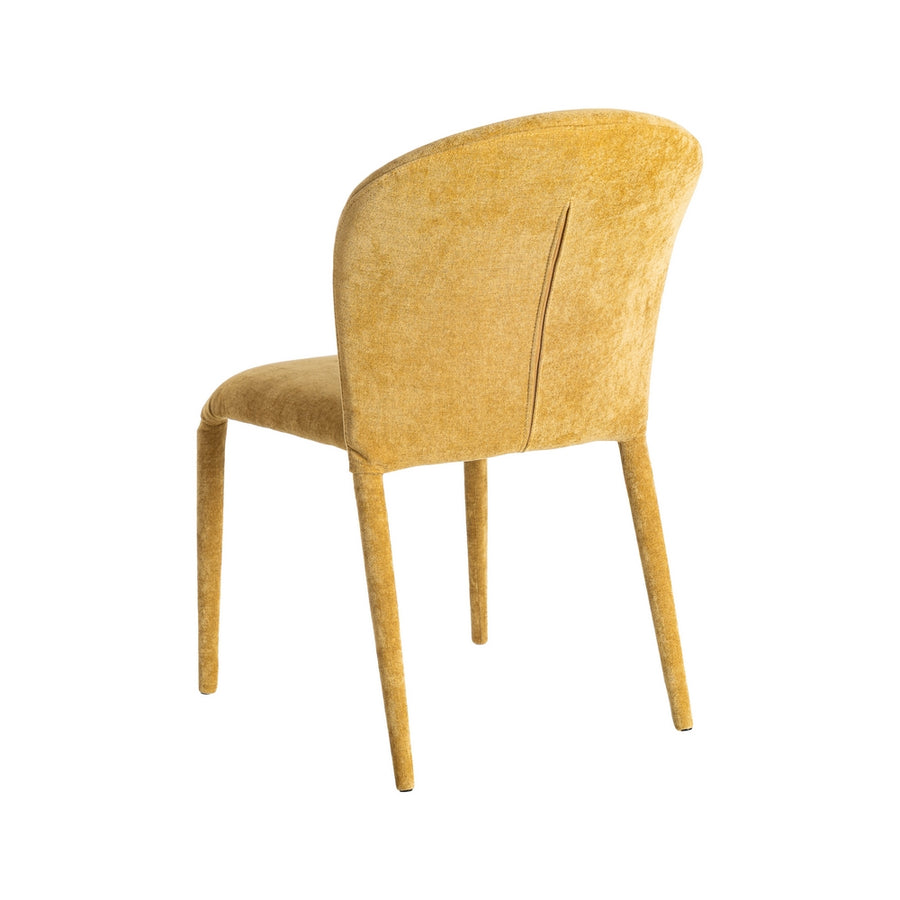 SILLA APILABLE MOSTAZA TEJIDO SALÓN 50 X 61 X 82 CM