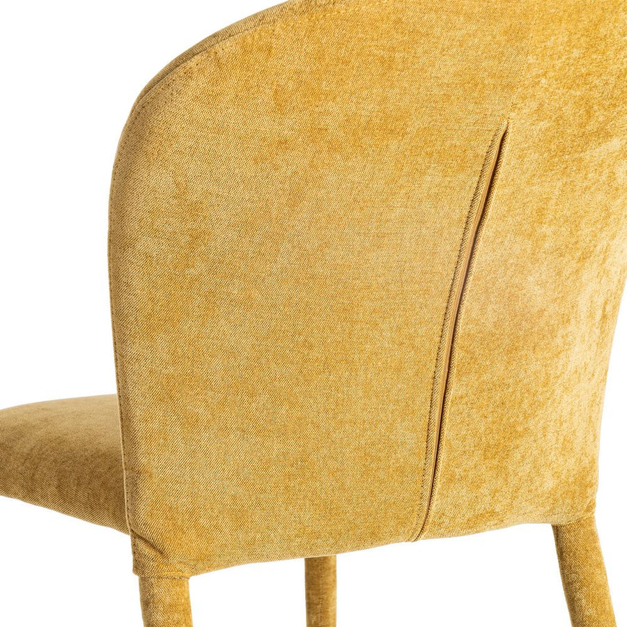 SILLA APILABLE MOSTAZA TEJIDO SALÓN 50 X 61 X 82 CM