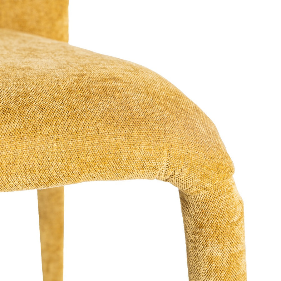 SILLA APILABLE MOSTAZA TEJIDO SALÓN 50 X 61 X 82 CM
