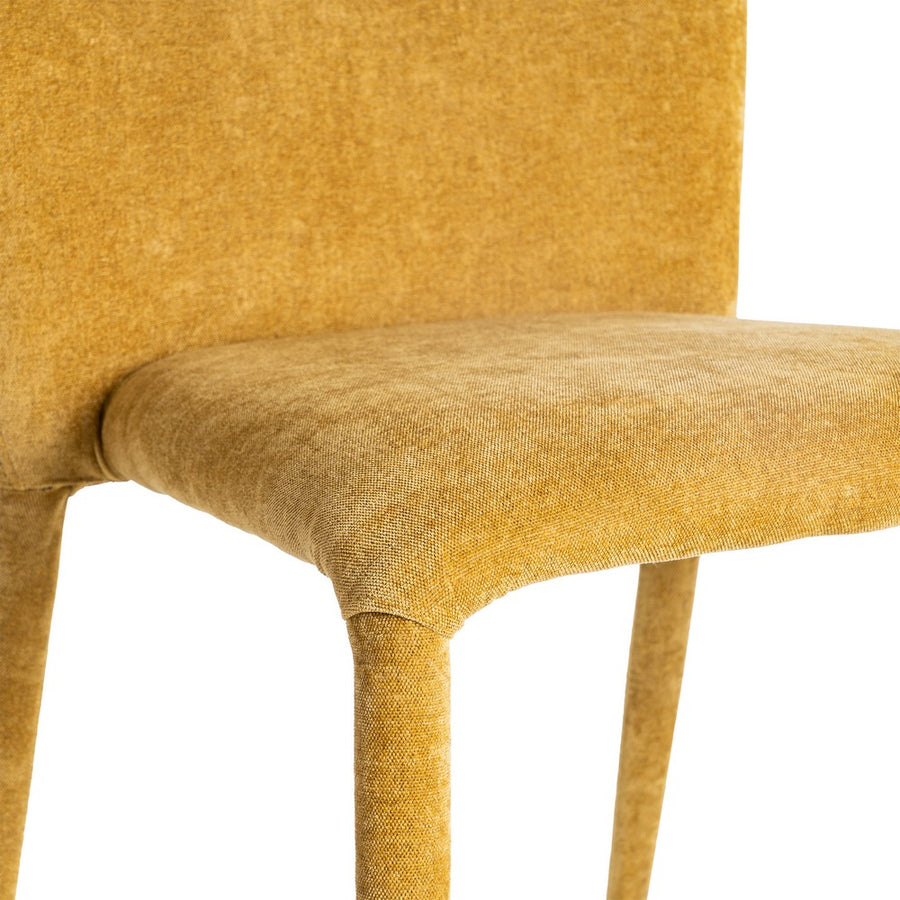SILLA APILABLE MOSTAZA TEJIDO SALÓN 50 X 61 X 82 CM