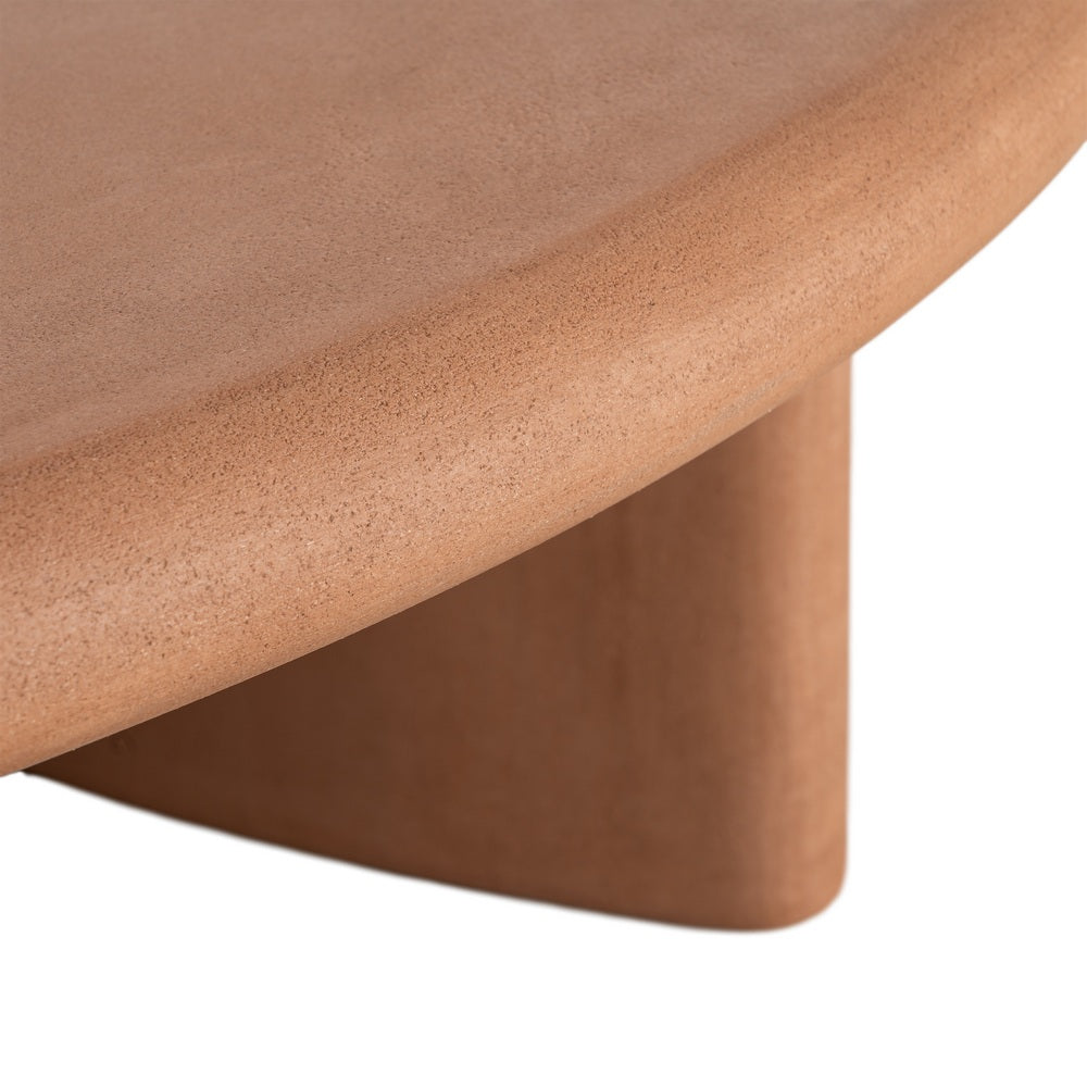 MESA CENTRO TEJA DM-MICROCEMENTO SALÓN 120 X 120 X 33 CM