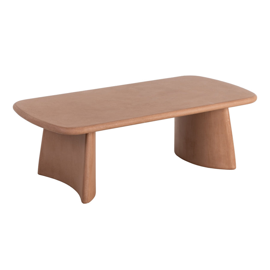 MESA CENTRO TEJA DM-MICROCEMENTO SALÓN 120 X 60 X 38,50 CM