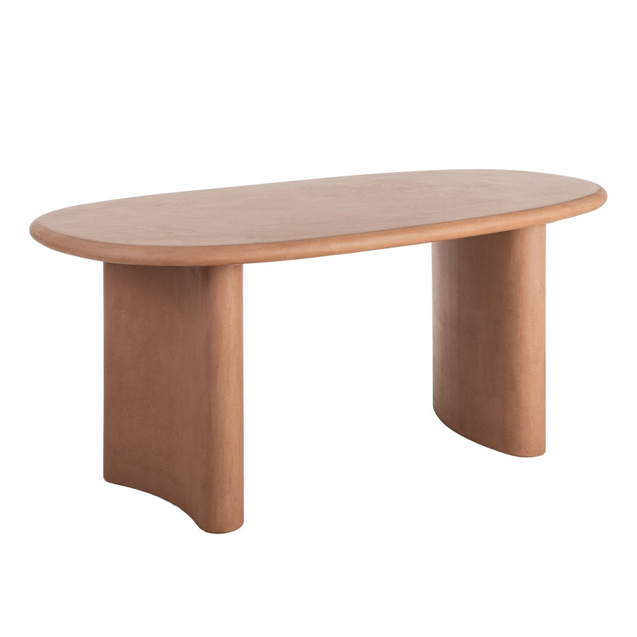 MESA COMEDOR TEJA DM-MICROCEMENTO SALÓN 180 X 90 X 76 CM