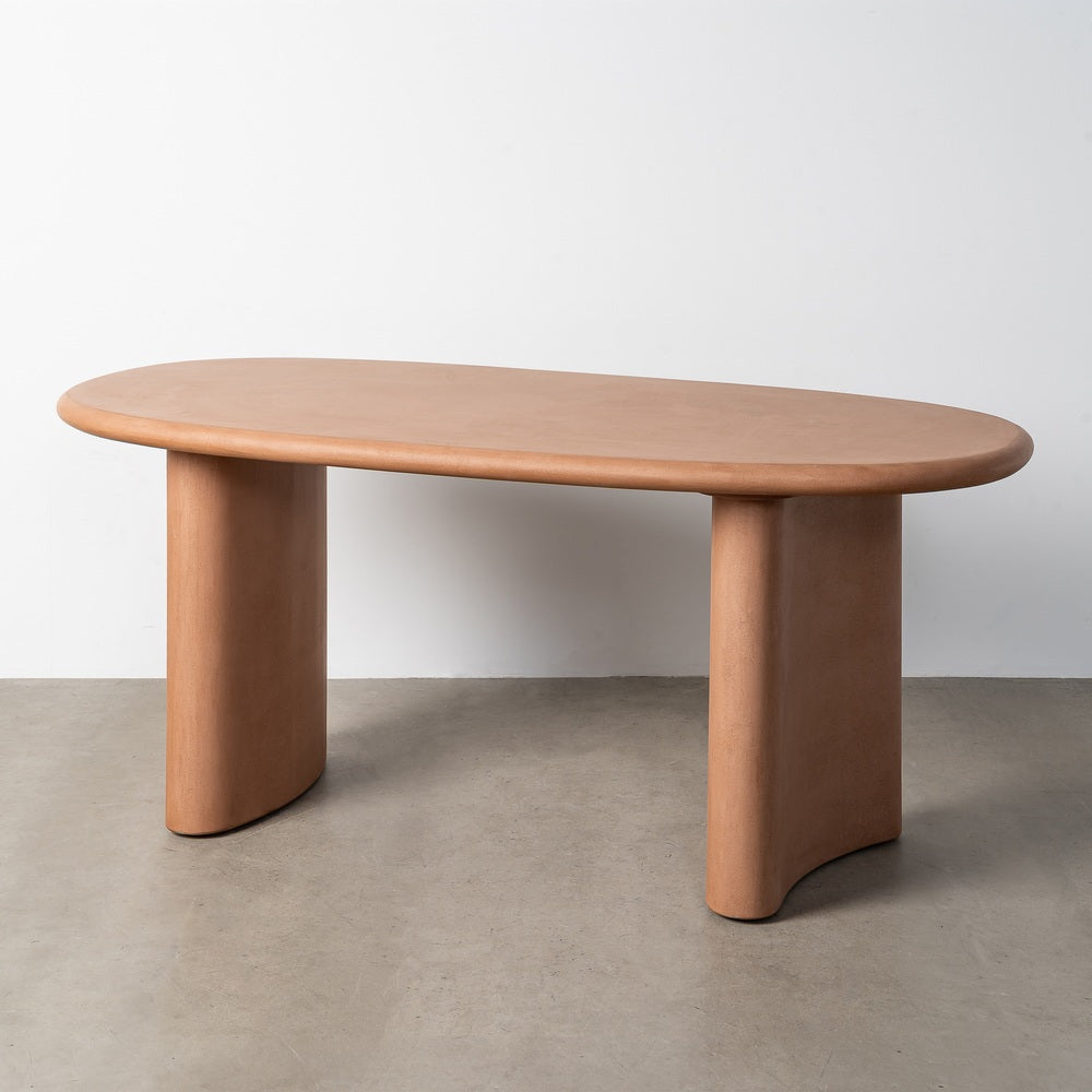 MESA COMEDOR TEJA DM-MICROCEMENTO SALÓN 180 X 90 X 76 CM