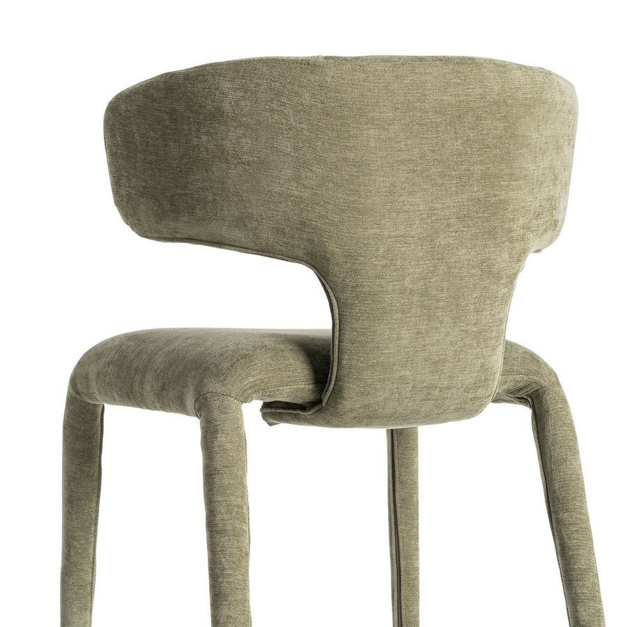 GREEN FABRIC CHAIR 58 X 55 X 76 CM