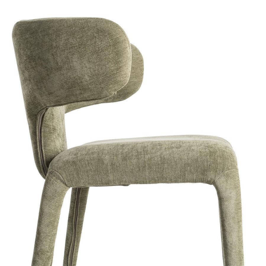 GREEN FABRIC CHAIR 58 X 55 X 76 CM